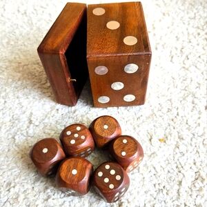 Wooden Dice Box handmade